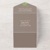 ボヘミアンチョークデード・ベイビーシャワーニュートラル オールインワン招待状 (外側)