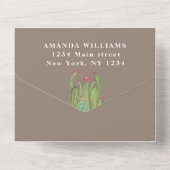 ボヘミアンチョークデード・ベイビーシャワーニュートラル オールインワン招待状 (裏面)