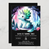 ボヘミアンチルドレンズトリケラトプス誕生日 招待状 (正面/裏面)