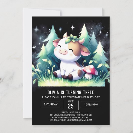 ボヘミアンチルドレン誕生日 招待状 (正面)