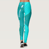 ボヘミアンチンツイラストレーションティール（緑がかった色）1 レギンス (裏面)