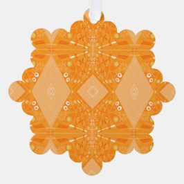 ボヘミアンチンツイラストレーションパステルオレンジ オーナメントカード