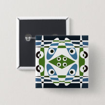 ボヘミアンチンツ1ブルーグリーンピンボタン