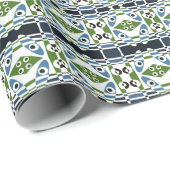 ボヘミアンチンツ1ブルーグリーンTシャツ ラッピングペーパー (ロールコーナー)