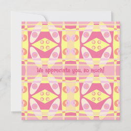 ボヘミアンチンツ24バブルガムピンクイエローリザベーション カード