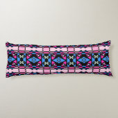 ボヘミアンチンツ43赤面ピンク明るい赤紫色ブルーブラック ボディピロー (裏面)