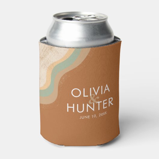 ボヘミアンテモダンラコッタ結婚式の引き出物 缶クーラー (缶正面)