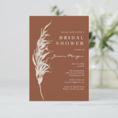 ボヘミアンテラコッタのウェディングシャワー招待状カード 招待状 (スタンド正面)