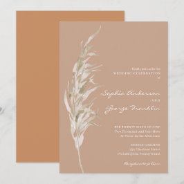 ボヘミアンテラコッタのウェディング招待状カード 招待状