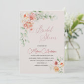 ボヘミアンテラコッタの花 水彩 結婚式のお披露目 招待状 (スタンド正面)