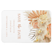 ボヘミアンテラコッタウェディングデイトマグネットを保存 マグネット (横)