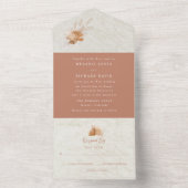 ボヘミアンテラコッタオータムウェディング オールインワン招待状 (内側)