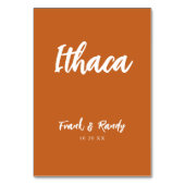 ボヘミアンテラコッタカスタムウェディングテーブル名 テーブルナンバー (裏面)