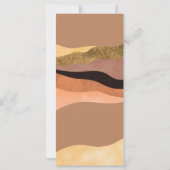 ボヘミアンテラコッタグルーヴィ結婚のディナーメニュー (裏面)