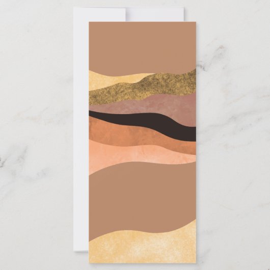 ボヘミアンテラコッタグルーヴィ結婚のディナーメニュー (裏面)