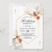 ボヘミアンテラコッタドライパーム&フラワーズ 招待状 (正面)