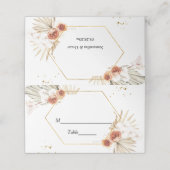 ボヘミアンテラコッタドライヤシリーフ&フラワーズ プレイスカード (外部開封)