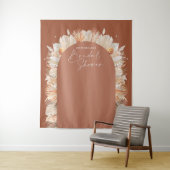 ボヘミアンテラコッタパンパスグラス ブライダルシャワー タペストリー (インサイチュ)