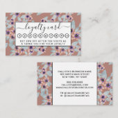 ボヘミアンテラコッタピンクフラワーズウォーター色 ロイヤリティカード (正面/裏面)