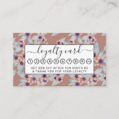 ボヘミアンテラコッタピンクフラワーズウォーター色 ロイヤリティカード (正面)
