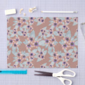 ボヘミアンテラコッタピンクフラワーズウォーター色 薄葉紙 (クラフト)