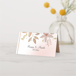 ボヘミアンテラコッタフローラウォーターカラーハンド色彩の鮮やか プレイスカード