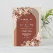 ボヘミアンテラコッタフローラハイドランゲアアーチ 招待状 (スタンド正面)