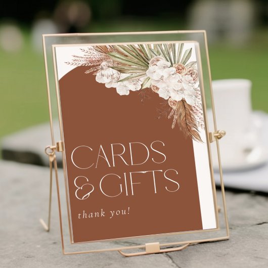 ボヘミアンテラコッタフローラ羽毛カード&ギフト ポスター