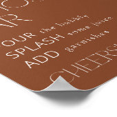 ボヘミアンテラコッタフローラ&フェザーズミモサバー ポスター (角)