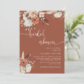 ボヘミアンテラコッタブライダルシャワーフローラ 招待状 (スタンド正面)
