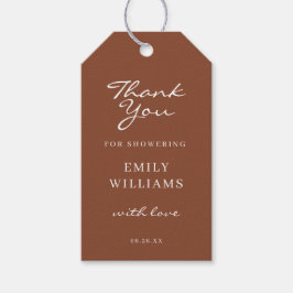 ボヘミアンテラコッタブライダルシャワーメッセージカード ギフトタグ