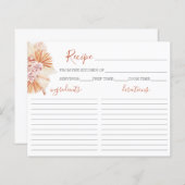 ボヘミアンテラコッタブライダルシャワーレシピカード (正面/裏面)