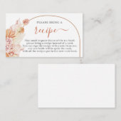 ボヘミアンテラコッタブライダルシャワーレシピカード エンクロージャーカード (正面/裏面)