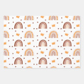 ボヘミアンテラコッタレインボー1st誕生日 ラッピングペーパーシート (正面)