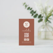 ボヘミアンテラコッタロゴConnect With Us Qr Code 名刺 (スタンド正面)