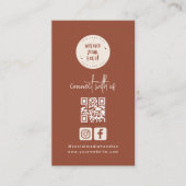 ボヘミアンテラコッタロゴConnect With Us Qr Code 名刺 (正面)