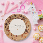 ボヘミアンテラコッタ秋フローラブライダルシャワー ペーパープレート (パーティー)