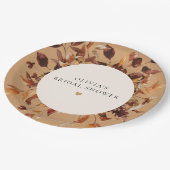 ボヘミアンテラコッタ秋フローラブライダルシャワー ペーパープレート (アングル)