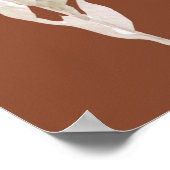 ボヘミアンテラコッタ結婚のウェルカムサイン ポスター (角)