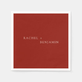 ボヘミアンテラコッタ結婚のミニマリストシモダンック スタンダードカクテルナプキン