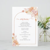 ボヘミアンテラコッタ結婚のメニューカード (スタンド正面)