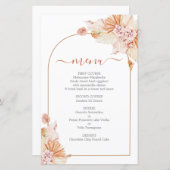 ボヘミアンテラコッタ結婚のメニューカード (正面/裏面)