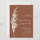 ボヘミアンテラコッタ結婚式招待状と写真 招待状 (正面)