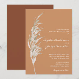 ボヘミアンテラコッタ結婚式招待状カード 招待状