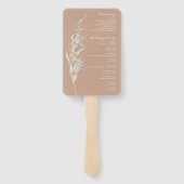 ボヘミアンテラコッタ結婚式 プログラムファン ハンドファン (裏面)