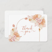 ボヘミアンテラコッタ結婚砂漠サンキューカード サンキューカード (正面/裏面)