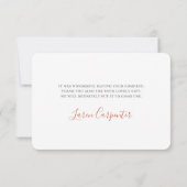 ボヘミアンテラコッタ結婚砂漠サンキューカード サンキューカード (裏面)