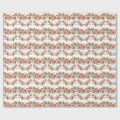 ボヘミアンテラコッタ&フローラブライダルシャワーバナー ラッピングペーパー (フラット)