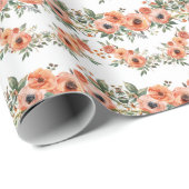 ボヘミアンテラコッタ&フローラブライダルシャワーバナー ラッピングペーパー (ロールコーナー)