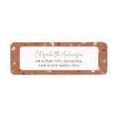 ボヘミアンテラコッタ ワイルドフラワー ブライダルシャワー ラベル (正面)